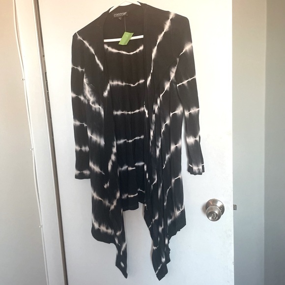 Context Striped Tie Dye Open Front Cardigan - Size S - Picture 2 of 12